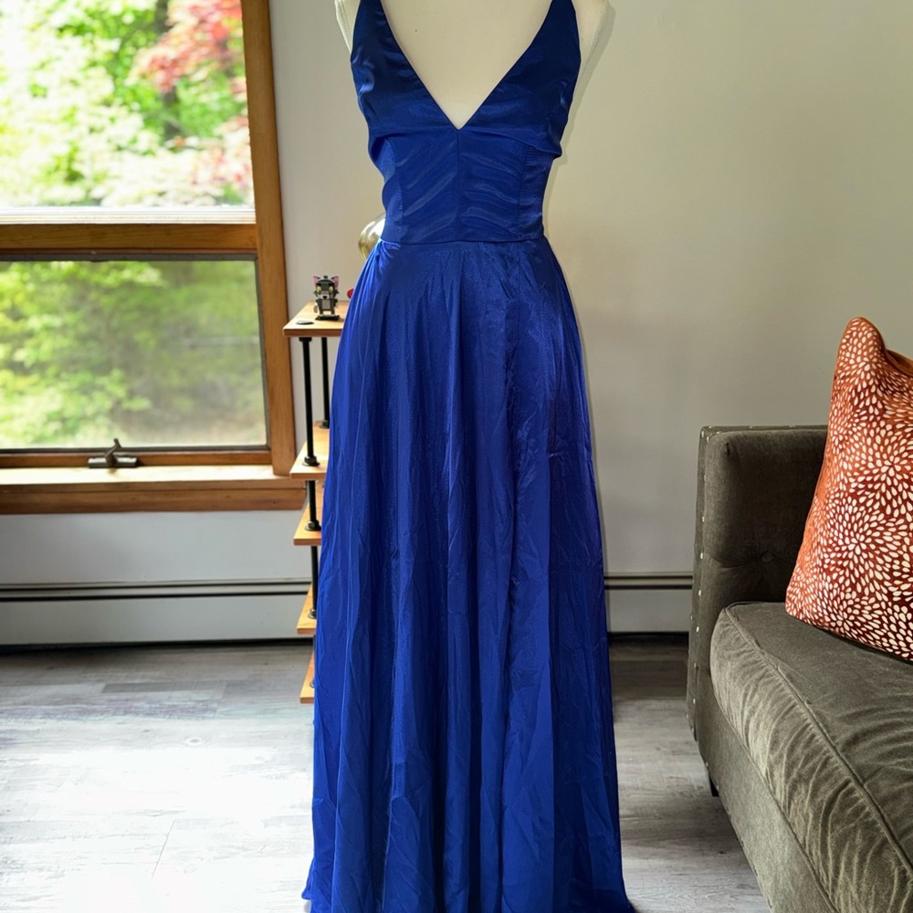 Betsy & Adam Royal Blue Evening Gown